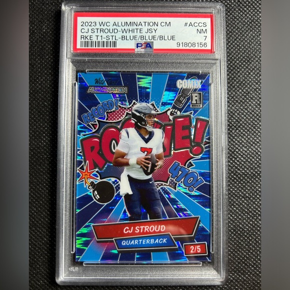 2023 Wild Card /5 Ssp CJ Stroud Rc Rookie Psa 7 Houston Texans🔥🔥🔥 - Picture 1 of 2